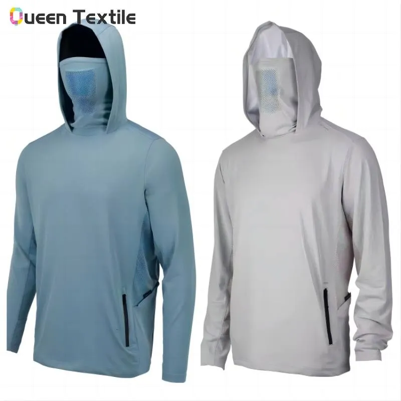 Fábrica de camisas de pesca com tecido respirável