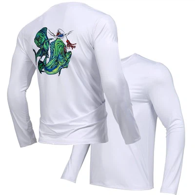 Camiseta de manga comprida para pesca de atum rabilho